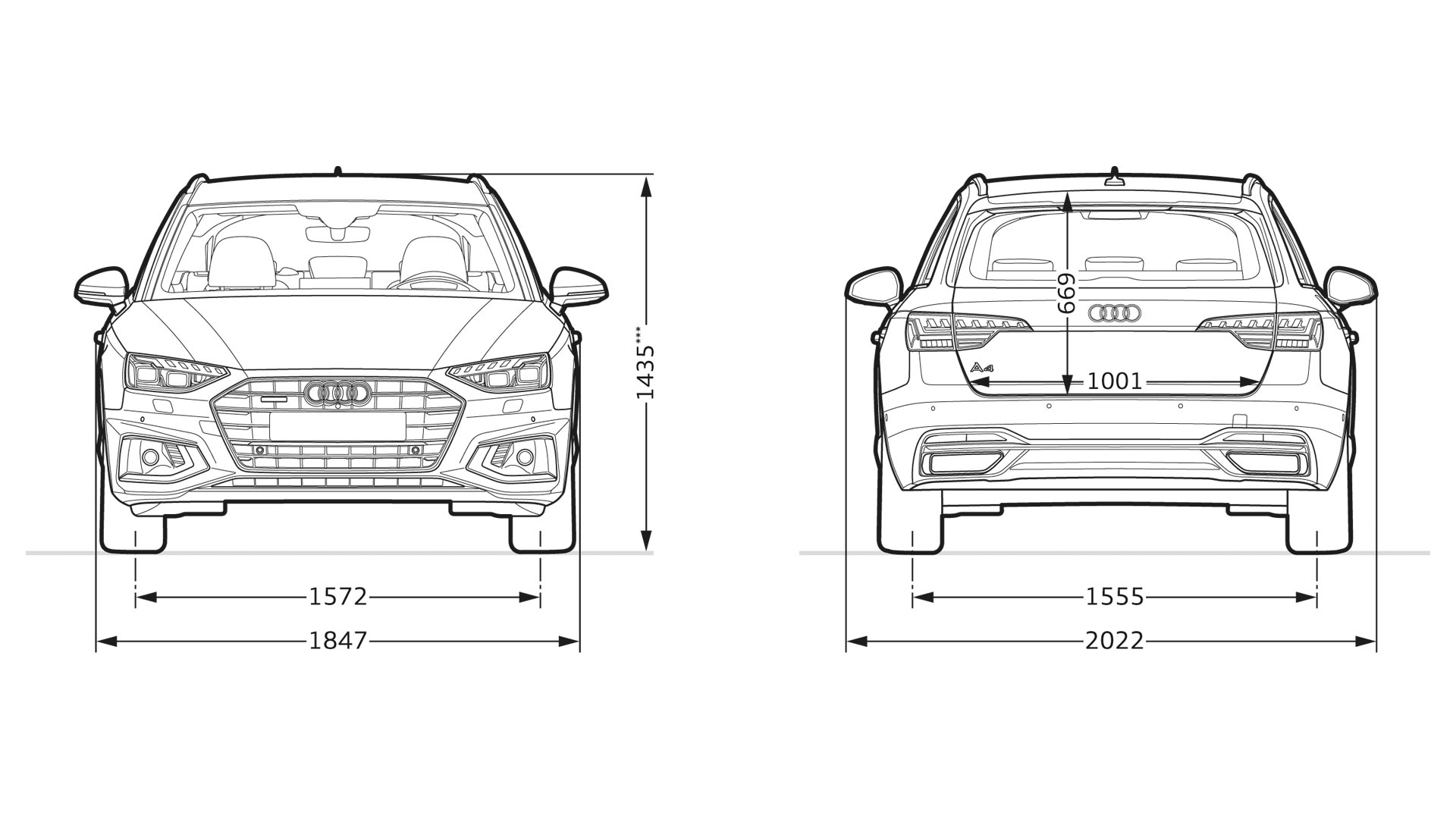 Dimensions > Audi A4 Avant > A4 > Audi Australia