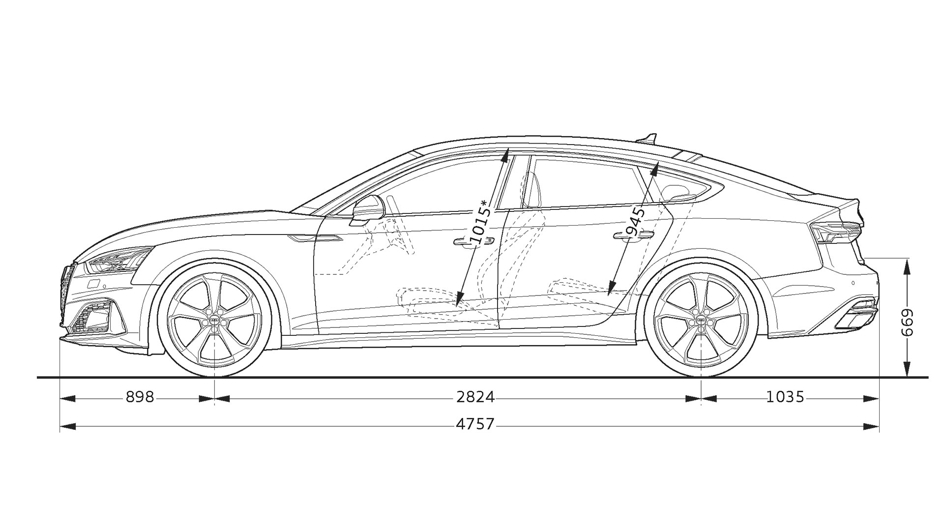 Dimensions > Audi A5 Sportback > A5 > Audi Australia
